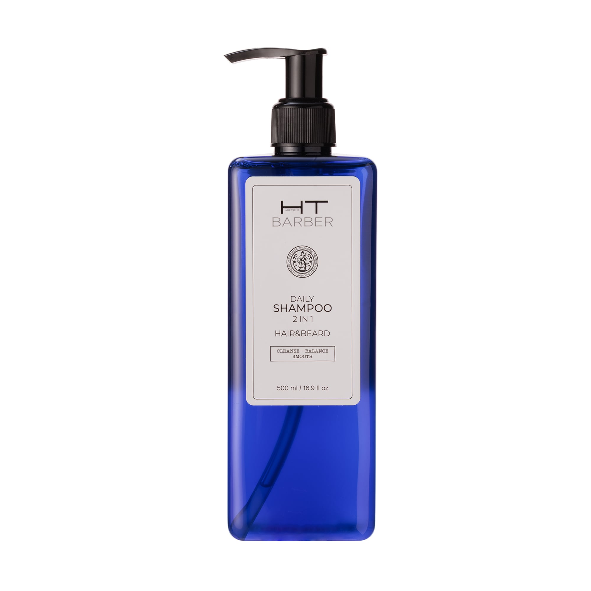 Чоловічий щоденний шампунь для волосся та бороди Hair Trend Barber Daily Shampoo 2 In 1 Hair &amp; Beard, 500 мл